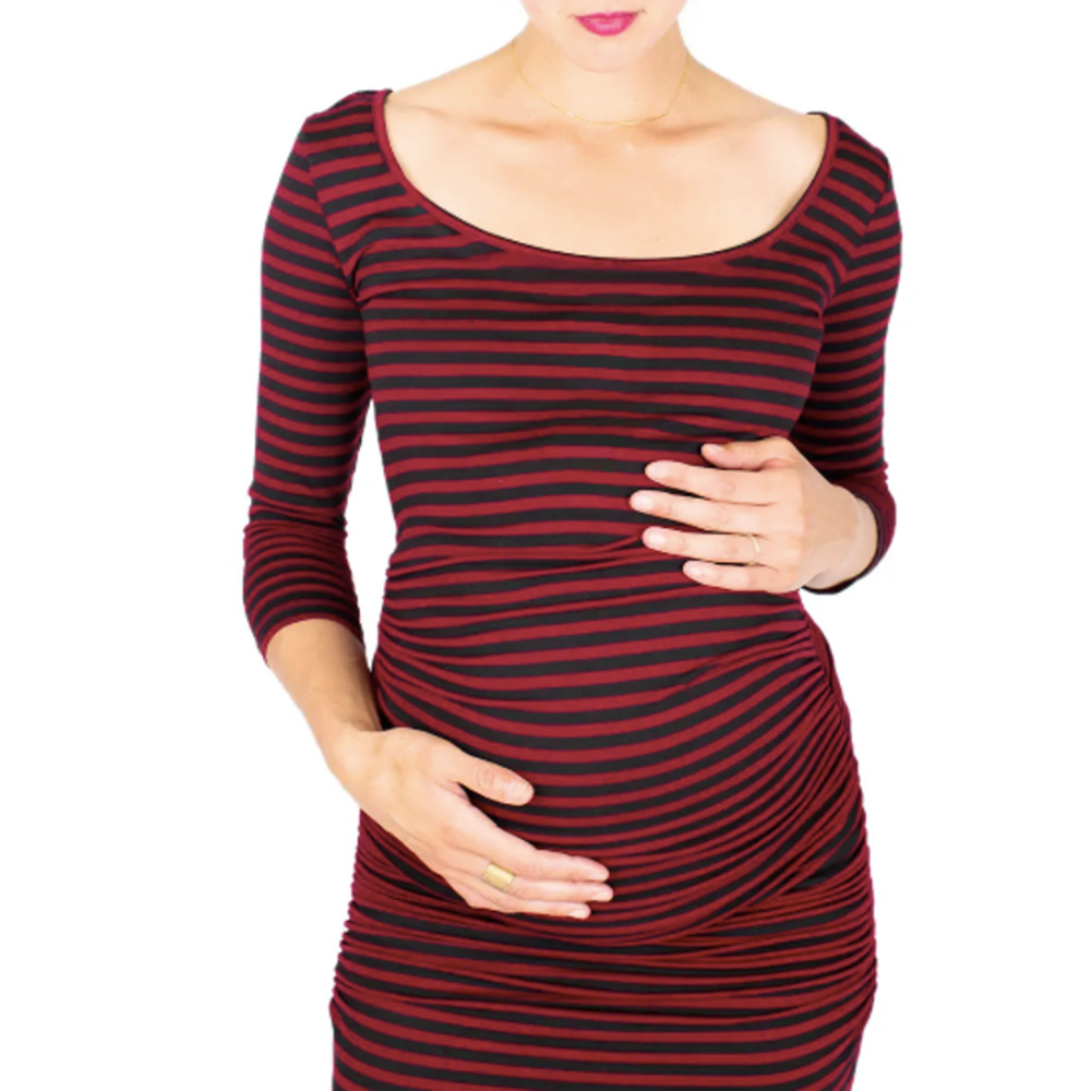 Nom Ellie Ruched Maternity Dress